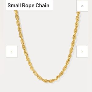14k Elegant Gold Rope Chain Necklace